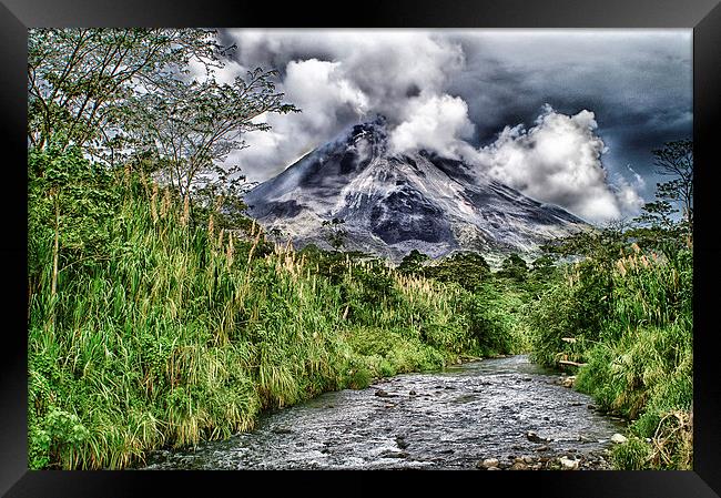 Arenal Volcano - Costa Rica Framed Print by Anne Rodkin