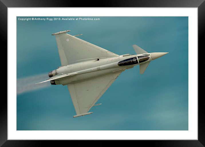 Euro Fighter Typhoon Framed Mounted Print by Anthony Rigg
