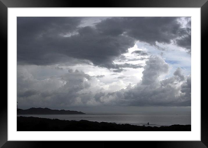 Clouds Off Coast Framed Mounted Print by james balzano, jr.