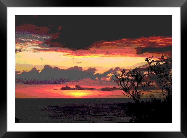 Sunset Framed Mounted Print by james balzano, jr.