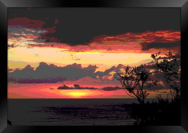 Sunset Framed Print by james balzano, jr.