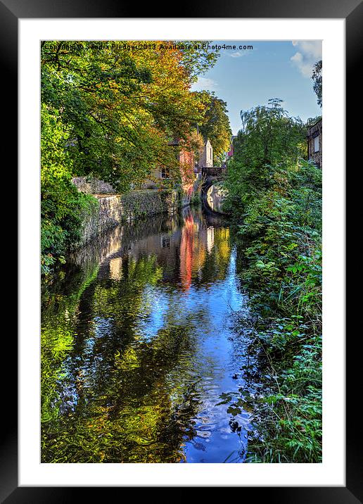Springs branch Canal Skipton Framed Mounted Print by Sandra Pledger