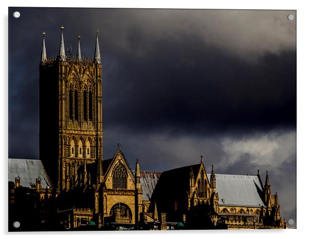 Lincoln Cathedral Acrylic by Keith Campbell