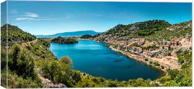 Picturesque sea bay in south Dalmatia Canvas Print by Robert Parma