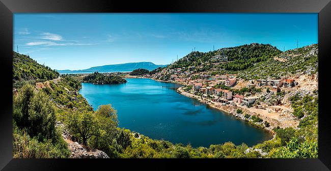 Picturesque sea bay in south Dalmatia Framed Print by Robert Parma