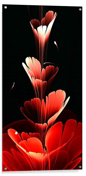 Bright Red Acrylic by Anastasiya Malakhova