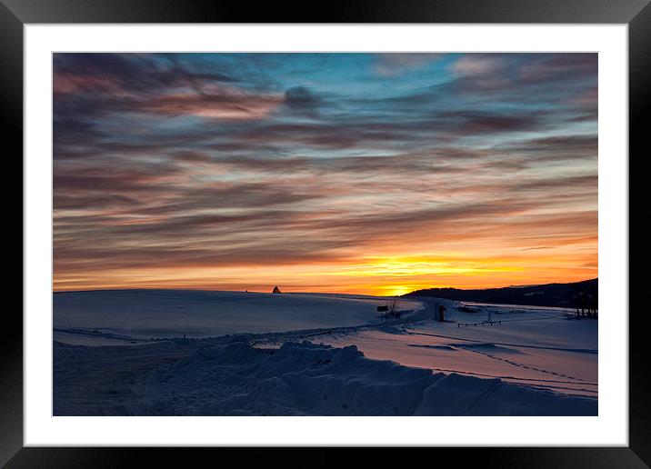 Colourful winter sunrise Framed Mounted Print by Robert Parma