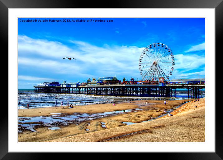 Blackpool Framed Mounted Print by Valerie Paterson