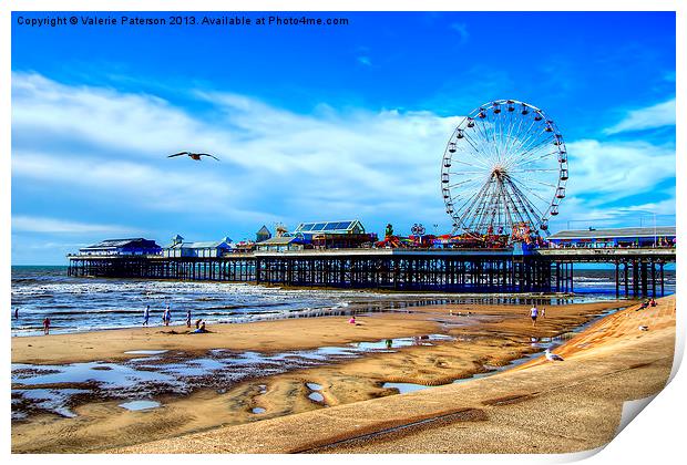 Blackpool Print by Valerie Paterson