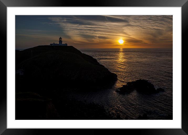 Sunset at Strumble Head Lighthouse Framed Mounted Print by Thomas Schaeffer