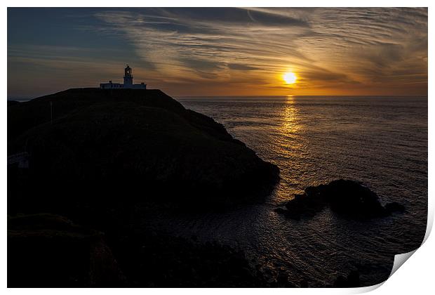 Sunset at Strumble Head Lighthouse Print by Thomas Schaeffer