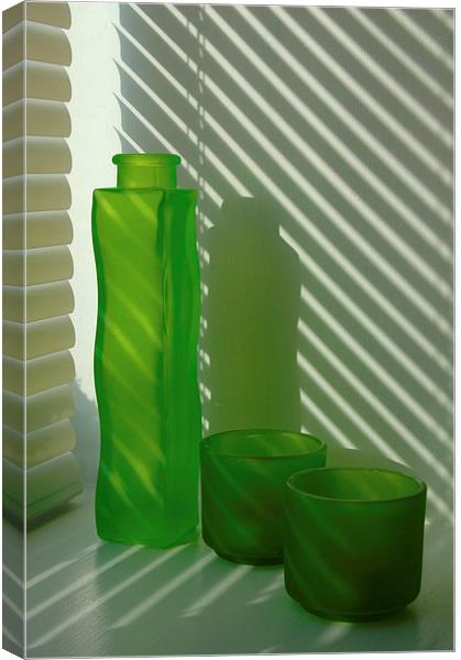 Green Green Glass Canvas Print by Randi Grace Nilsberg
