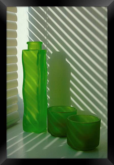 Green Green Glass Framed Print by Randi Grace Nilsberg