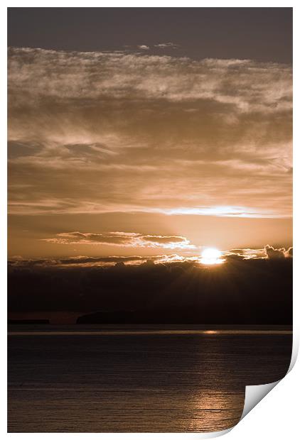 Madeiran sunrise Print by Alan Pickersgill
