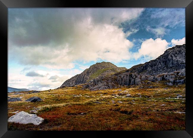 Tryfan Framed Print by carl barbour canvas