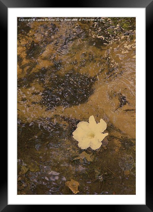Floating Downstream Vertical Framed Mounted Print by Jasna Buncic