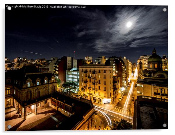 Full Moon Buenos Aires Acrylic by Matthew Davis