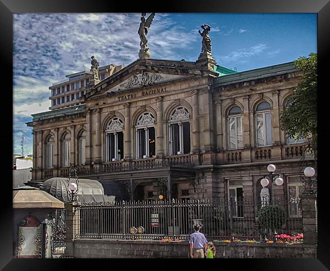 National Theater Of Costa Rica Framed Print by Anne Rodkin