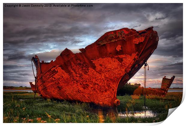 The Rusting Hulk Print by Jason Connolly