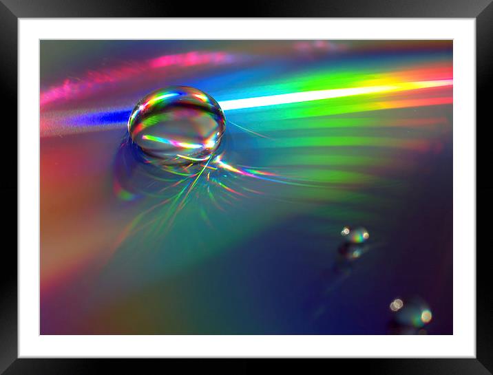 Water drops Framed Mounted Print by Victor Burnside