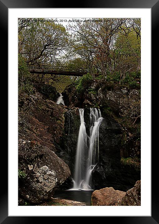 scenic waterfall Framed Mounted Print by Peter Mclardy