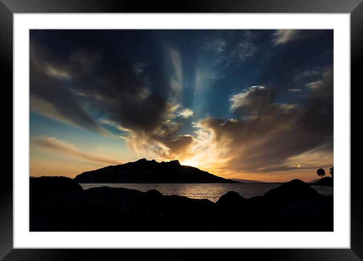 Dramatic sky over Aegina Island Framed Mounted Print by Robert Parma