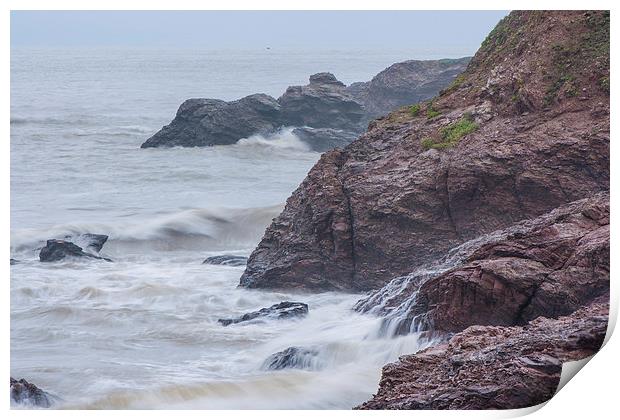 High tide on the coast Print by Ian Jones