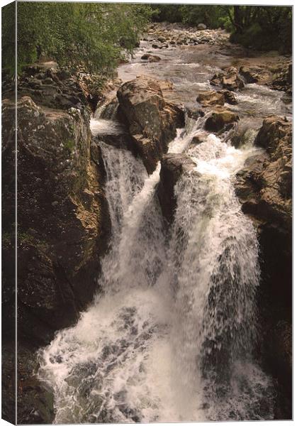 JST2625 The Lower Falls, Glen Nevis Canvas Print by Jim Tampin