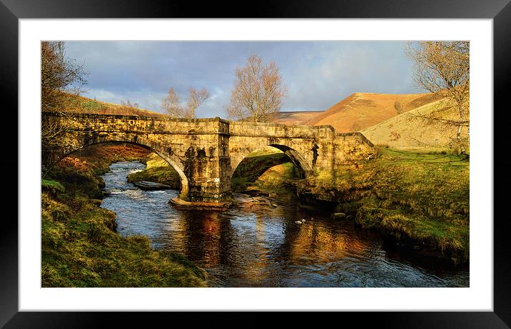 Slippery Stones Packhorse Bridge Framed Mounted Print by Darren Galpin
