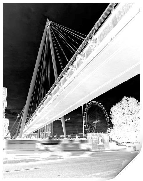Golden Jubilee bridges London Print by David French