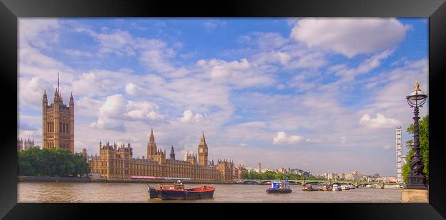 Westminster  Bridge HDR Framed Print by David French
