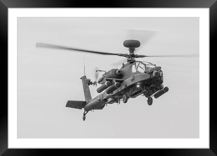 Apache attack helicopter AH1 Framed Mounted Print by Ian Jones