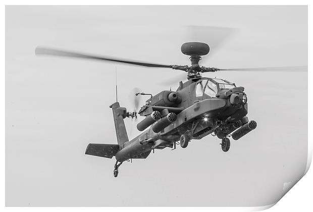 Apache attack helicopter AH1 Print by Ian Jones