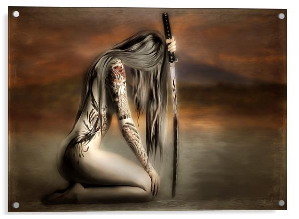 THE SAMURAIS DAUGHTER Acrylic by Rob Toombs
