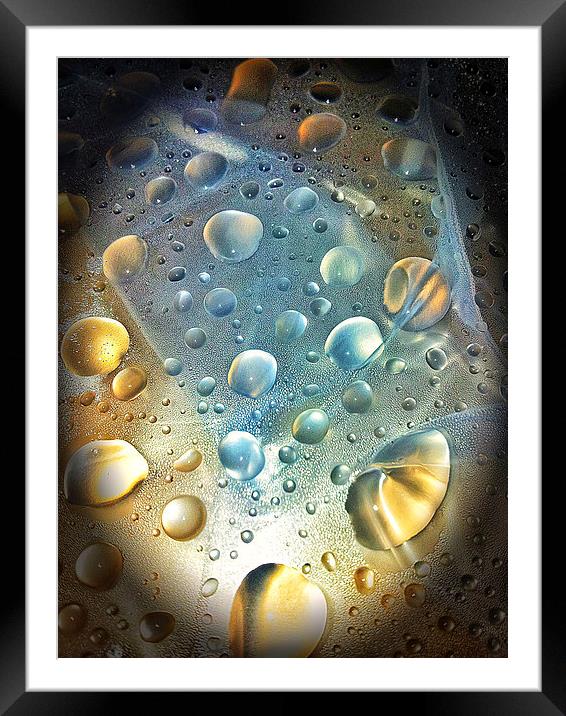 Water Drops Framed Mounted Print by Iain Mavin