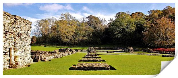Lesnes Abbey, 11th Century Ruins Print by Robert Cane