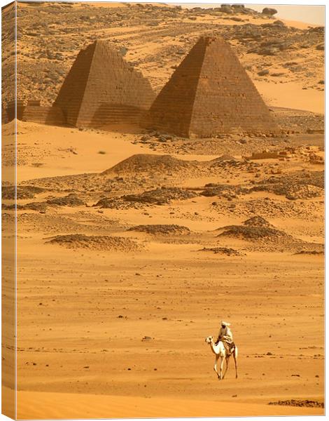 Pyramids in Meroe Canvas Print by Ralph Schroeder