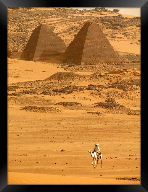 Pyramids in Meroe Framed Print by Ralph Schroeder