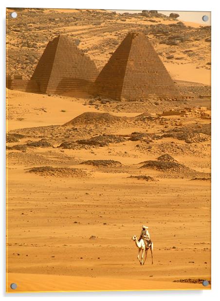 Pyramids in Meroe Acrylic by Ralph Schroeder