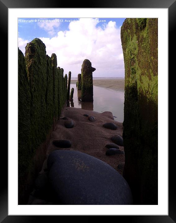 Groynes on the Beach #1 Framed Mounted Print by Pete Moyes
