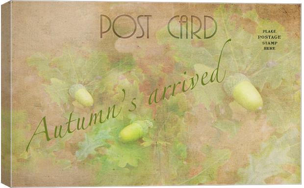 Autumn Postcard Canvas Print by Michelle Orai