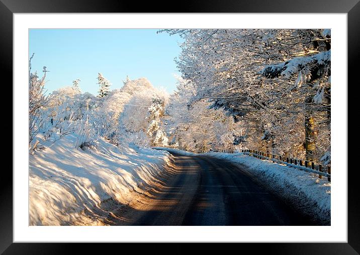 Winter Roads Framed Mounted Print by Kenny McNab