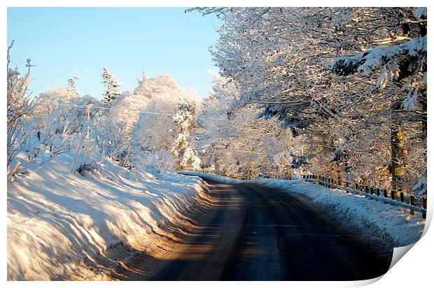 Winter Roads Print by Kenny McNab