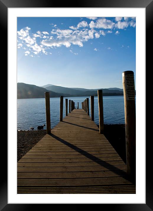 derwentwater boat pier Framed Mounted Print by eric carpenter