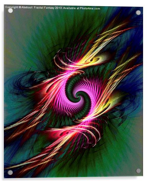 Tail Sting Acrylic by Abstract  Fractal Fantasy
