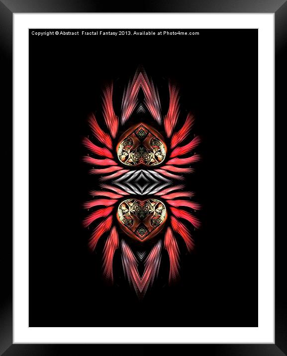 You Set My Heart On Fire Framed Mounted Print by Abstract  Fractal Fantasy