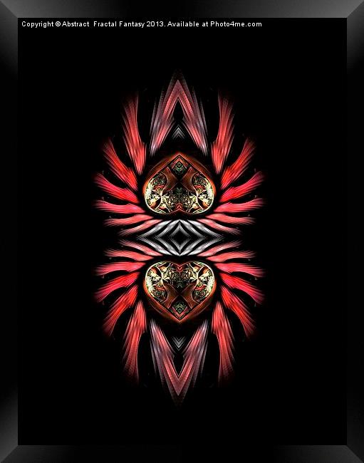 You Set My Heart On Fire Framed Print by Abstract  Fractal Fantasy