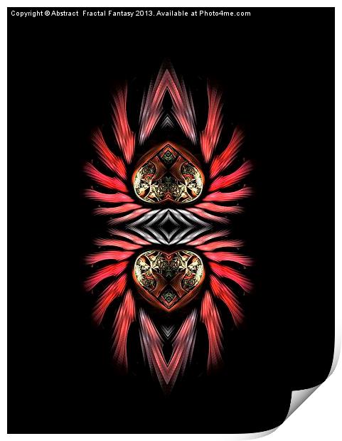 You Set My Heart On Fire Print by Abstract  Fractal Fantasy