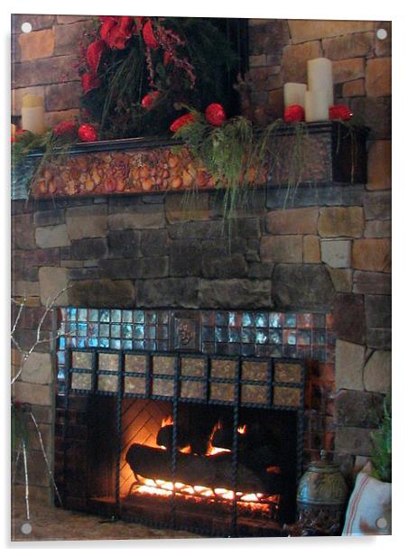 Fireplace Acrylic by Pics by Jody Adams