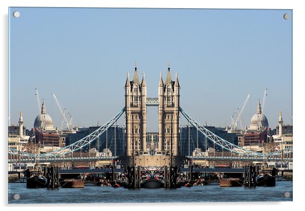 London landmarks Acrylic by Ruth Hallam